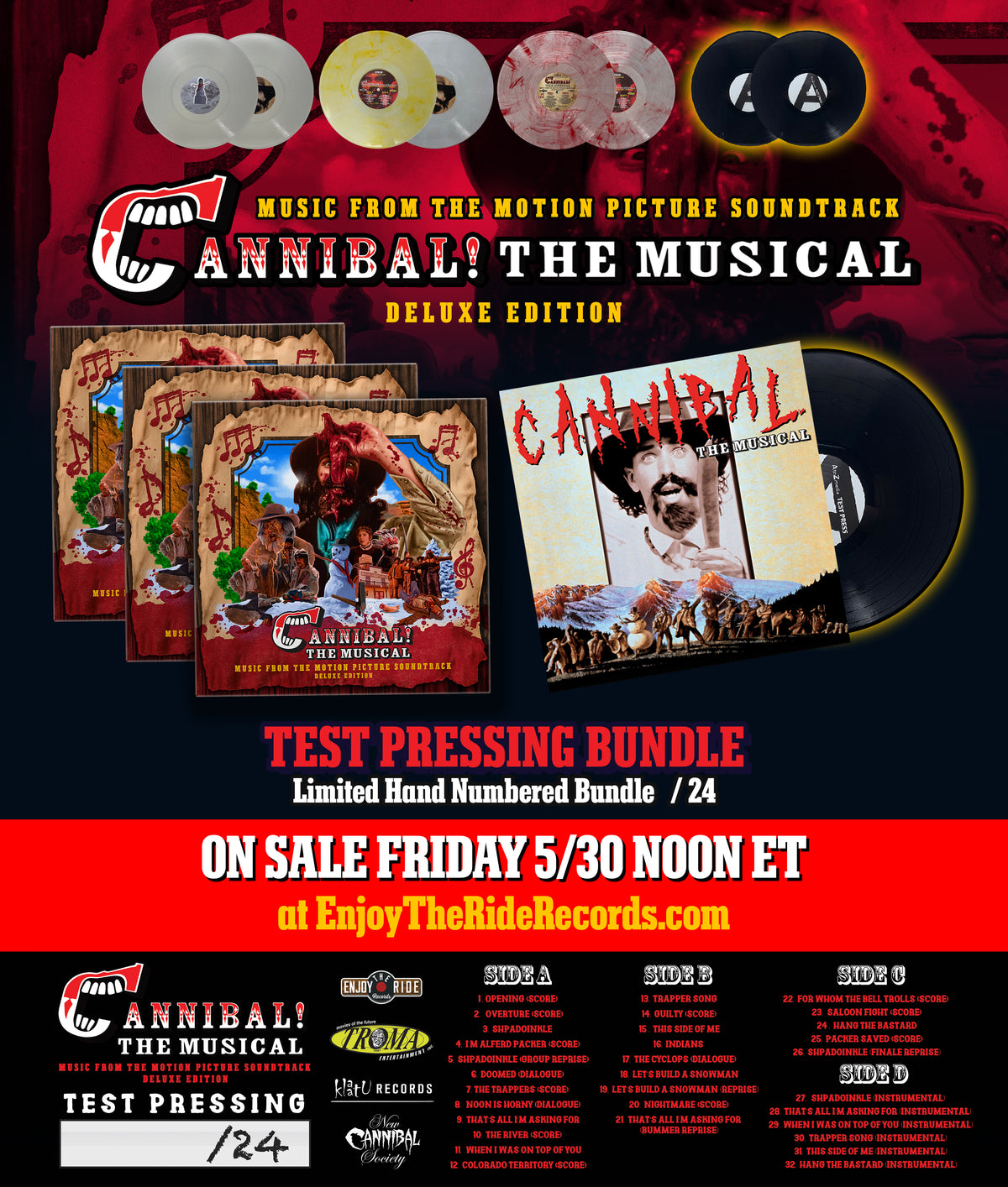Cannibal! The Musical 2xLP Expanded Deluxe Edition (ETR230)