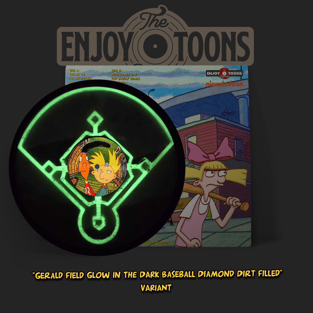 Hey Arnold The Music Vol 1"Gerald Field Glow In The Dark Baseball Diamond Dirt FILLED" Variant (Webstore Exclusive FILLED Variant)
