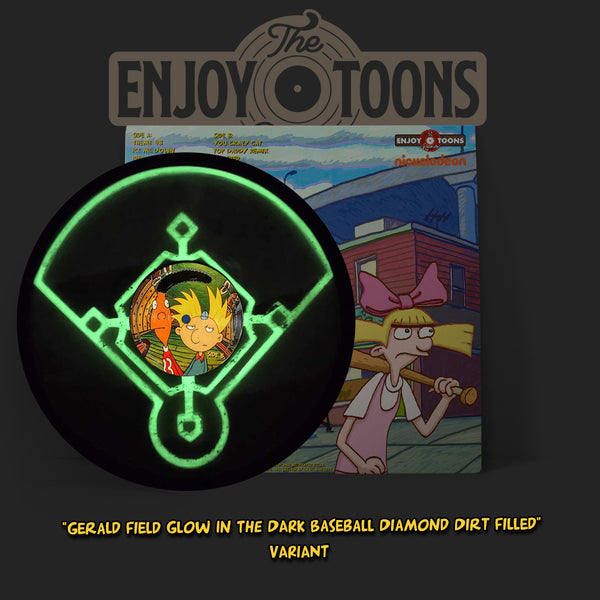 Hey Arnold The Music Vol 1"Gerald Field Glow In The Dark Baseball Diamond Dirt FILLED" Variant (Webstore Exclusive FILLED Variant)