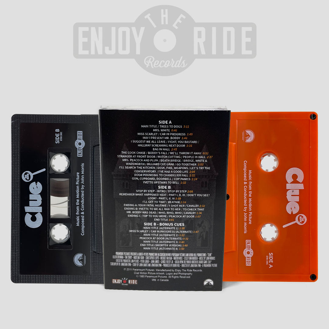 CLUE THE MOVIE Cassette Tapes (MUSIC FROM THE PARAMOUNT MOTION PICTURE) BY JOHN MORRIS (ETR13c2