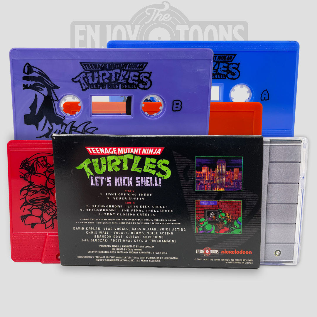 Teenage Mutant Ninja Turtles: Let's Kick Shell Cassette Tape Game Box Homage Version (ETT026c)