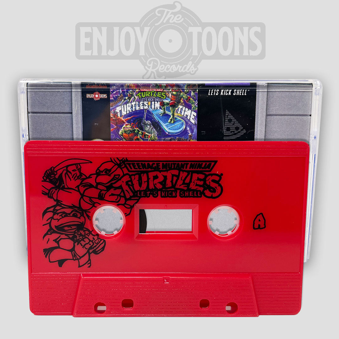 Teenage Mutant Ninja Turtles: Let's Kick Shell Cassette Tape Game Box Homage Version (ETT026c)