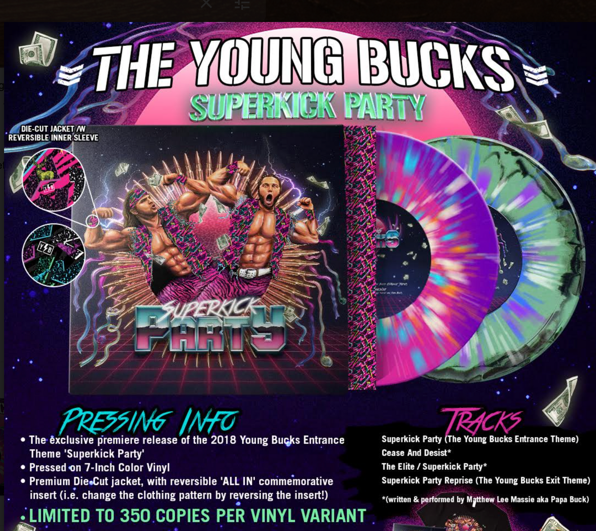 The Young Bucks – Superkick Party 7" (MSM001: Distro Title)