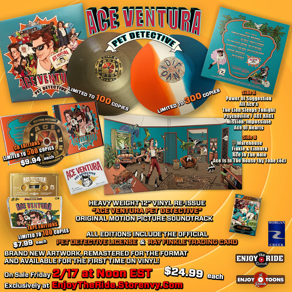 ACE VENTURA PET DETECTIVE VINYL LP WITH ALL NEW ARTWORK ON SALE TODAY ...