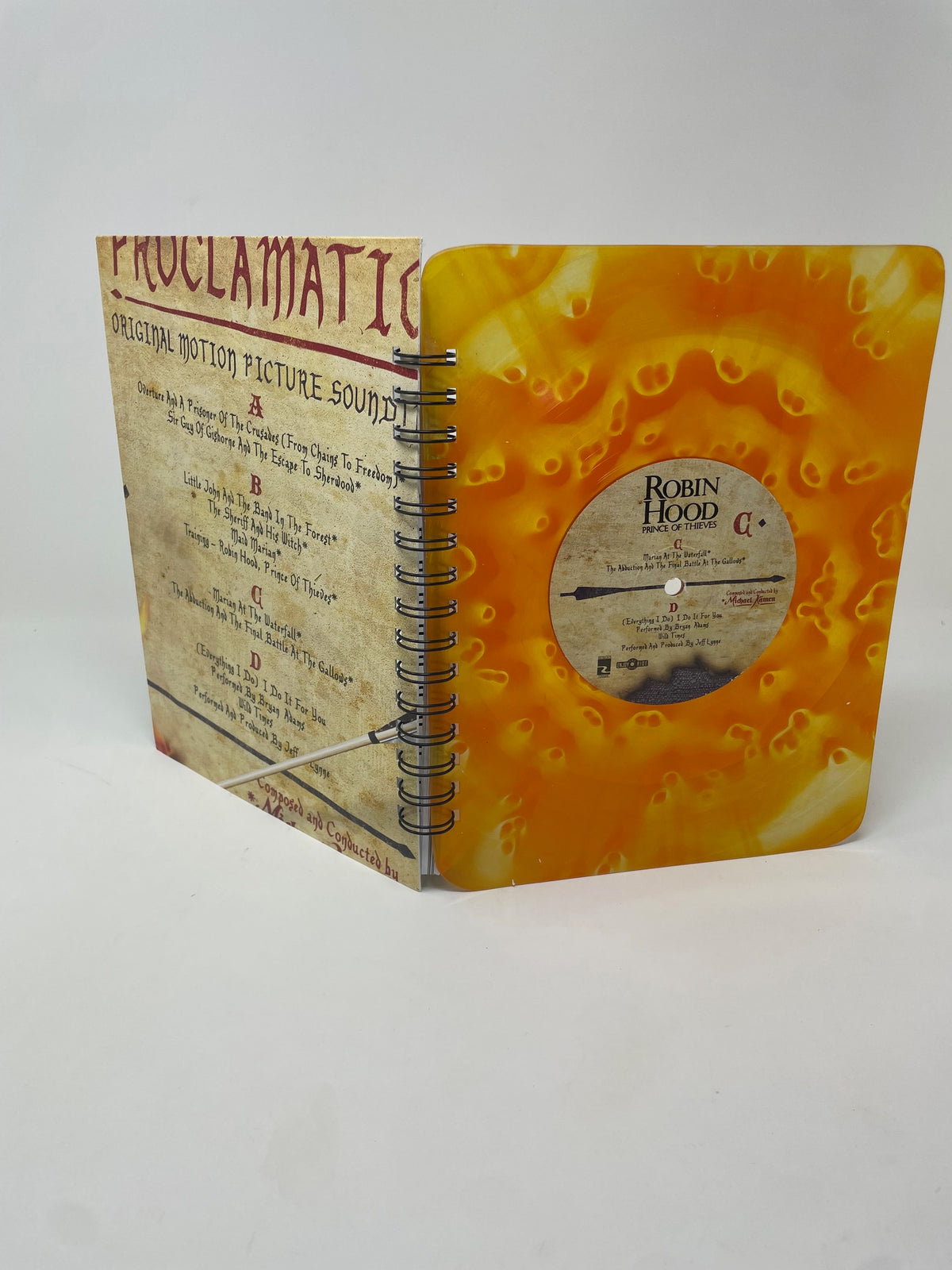 Repurposed Vinyl Lp Spiral Notebook