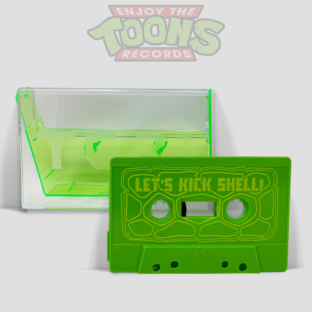 TMNT Let's Kick Shell Lime Green with Yellow Print Cassette Tape (ETT026T3)